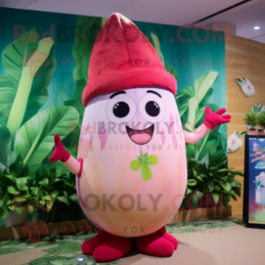 nan Radish mascot costume character dressed with a Bikini and Wraps