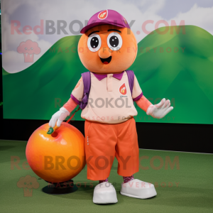 Peach Plum maskot drakt...