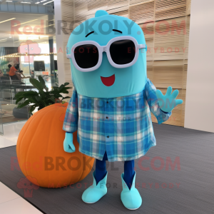 Cyan Pumpkin maskot...