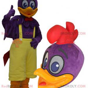 Giant purple and yellow duck mascot - Redbrokoly.com