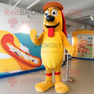 Gold Hot Dogs maskot drakt...