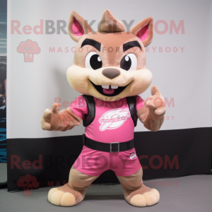 Pink Chipmunk mascotte...