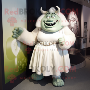 White Ogre mascotte kostuum...