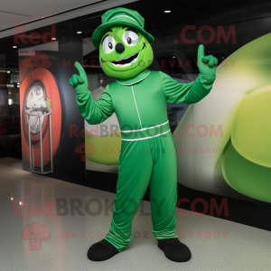 Green Mime mascotte kostuum...