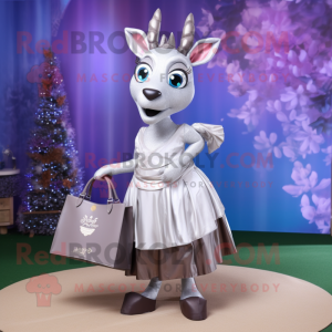 Silver Deer maskot kostym...