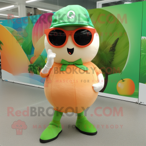 Peach Kiwi maskot kostume...