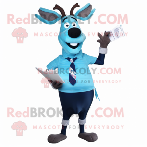 Cyan Reindeer mascotte...