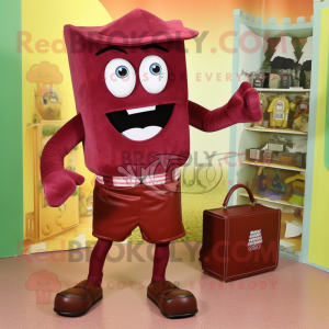 Maroon Candy Box maskot...