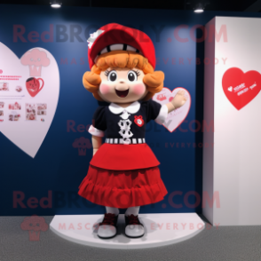 nan Heart mascot costume character dressed with a Shorts and Berets