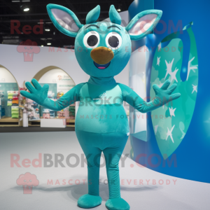 Teal Reindeer mascotte...