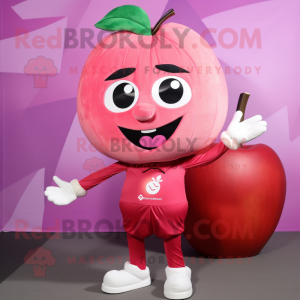 Rosa äpple maskot kostym...