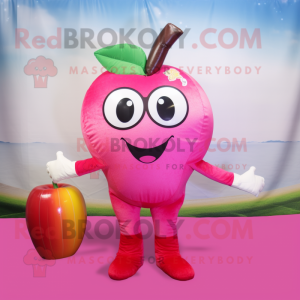 Pink Apple Maskottchen...