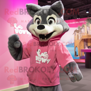 Pink Say Wolf maskot...