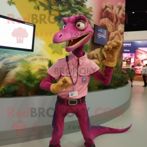 Magenta Coelophysis maskot...