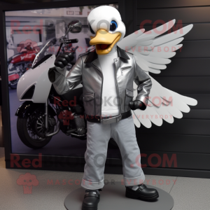 Silver Goose maskot drakt...