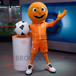 Orange Soccer Ball maskot...