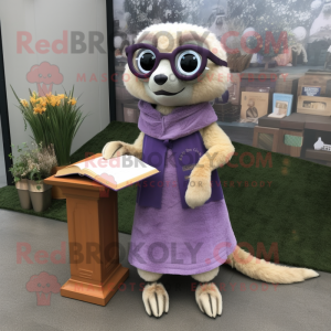 Lavendel Meerkat maskot...