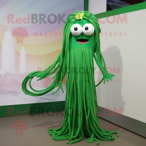 Groene spaghetti mascotte...