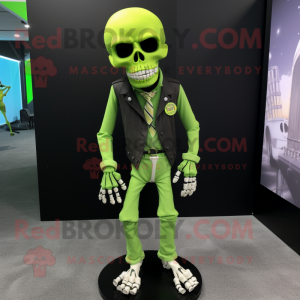 Lime Green Skull maskot...