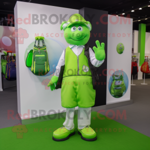 Lime Green Golf Ball maskot...