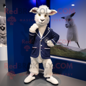 Navy Angora Goat maskot...