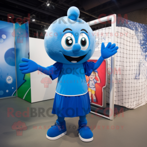 Blue Soccer Goal maskot...