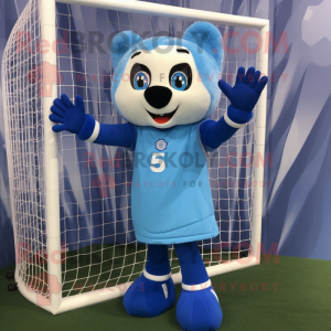 Blue Soccer Goal maskot...