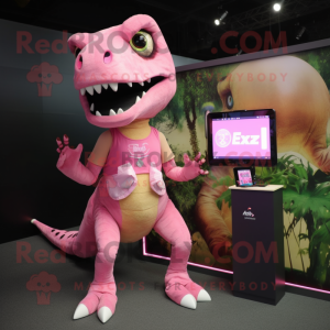 Roze T Rex mascotte kostuum...
