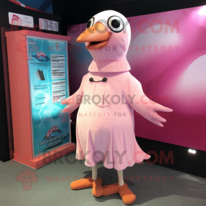 Pink Gull mascotte kostuum...