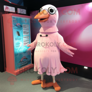 Pink Gull maskot drakt...