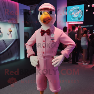 Pink Gull maskot kostume...