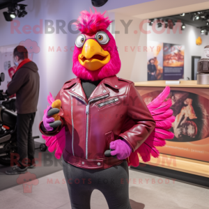 Magenta Chicken maskot...