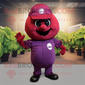 Maroon Grape maskot drakt...