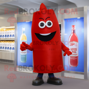 Rode fles ketchup mascotte...