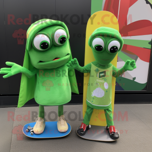 Green Skateboard mascotte...