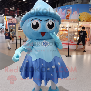 Blaue Eiscreme Maskottchen...