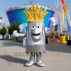 Silver pommes frites maskot...