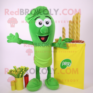 Grön Pesto Pasta maskot...