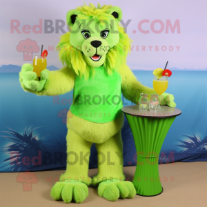 Postava maskota Lime Green...