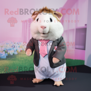 Roze cavia mascotte kostuum...