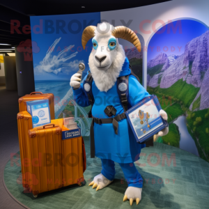 Blue Goat mascotte kostuum...