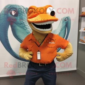 Oranje Titanoboa mascotte...