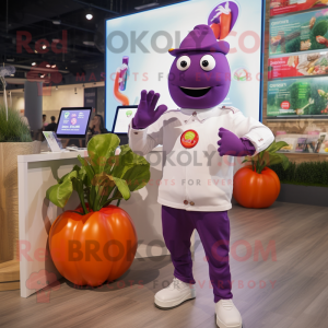 Purple Pepper maskot kostym...