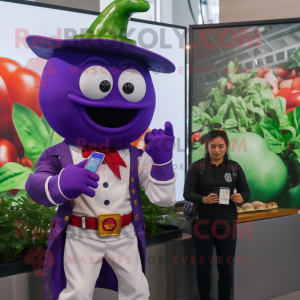 Purple Pepper maskot kostym...