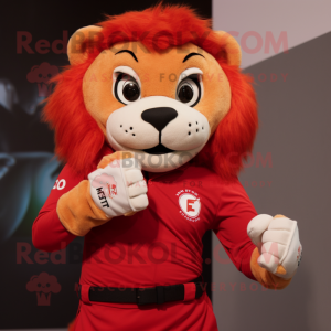 Red Tamer Lion maskot drakt...