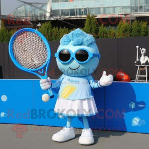 Sky Blue Tennis Racket...