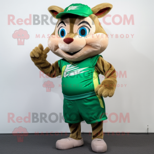 Grön Chipmunk maskot kostym...