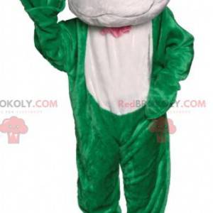 Green and white frog mascot. Frog costume - Redbrokoly.com