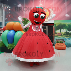 Rød vandmelon maskot...