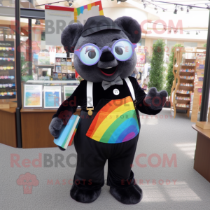 Black Rainbow maskot kostym...